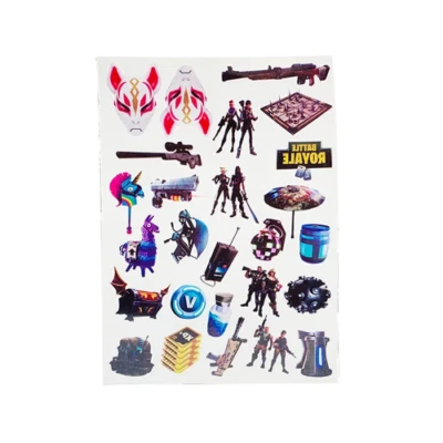 FORTNITE Temporary Tattoo Sheet 26 Gamer Children Kids Birthday Party Bag Filler
