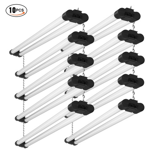 VEVOR 10 Pack 4 FT LED Shop Light 40W Linkable Ceiling Shop Light Fixture 4500LM eBay