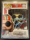 Signed MICK FOLEY DUDE LOVE WWE Funko Pop Vinyl Auto w/ INSCRIPTION & CASE