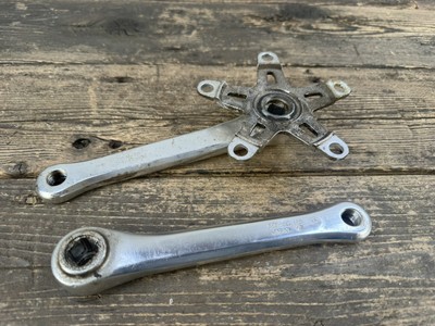 Manivelles Vintage Sugino Maxy - 165mm, Plateau 44T, Axe Carré 144mm - Pour BMX Old School