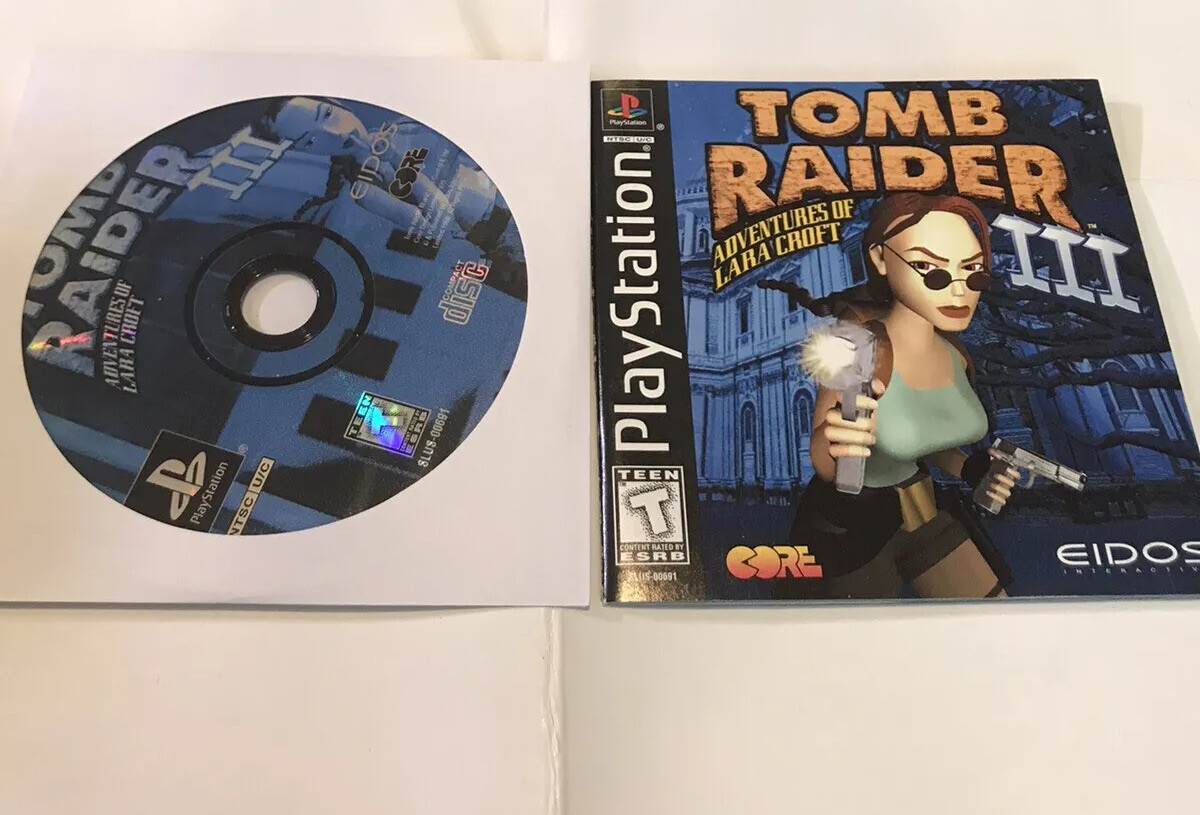 Tomb Raider III 3 (Sony PlayStation 1, Ps1 Ps2) Game