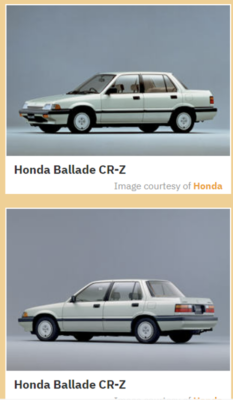 Honda Ballade CR-Z Rear Trunk Emblem Badge 1985 Genuine | eBay
