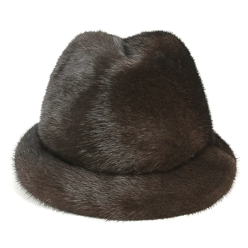 100% Real Whole Mink Fur Hat Winter Warm Basin Cap Fashion Thicken Outdoor Men - Picture 7 of 10