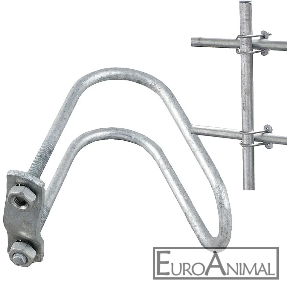 Kreuzbügel offen, verzinkt, Kreuzschelle Rohrschelle Klemmschelle Kreuzklemme