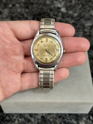 Waltham 17石 動作品 アンティーク Vintage WALTHAM 17 Jewels Shockresistant Mens Mechanical Date