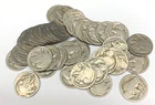 # C9083   U.S.  BUFFALO NICKEL  40  COINS      NO  DATES,  WORN OFF