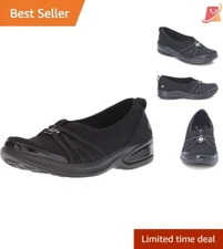 Women's Black Mesh Slip-On Size 8 with Lightweight Sole and Comfort Support