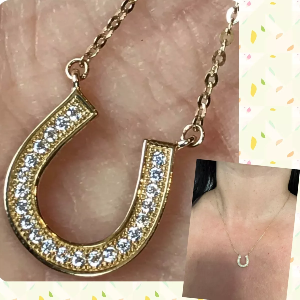 Good luck horseshoe necklace sale