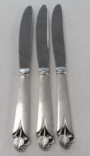 Antique 1945 Frank W Smith Co Sterling Silver Woodlily Flatware Lot of 3 Knives