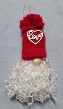 New Handmade Yarn / Macrame Gnome Christmas Tree Ornament / Valentine's Day
