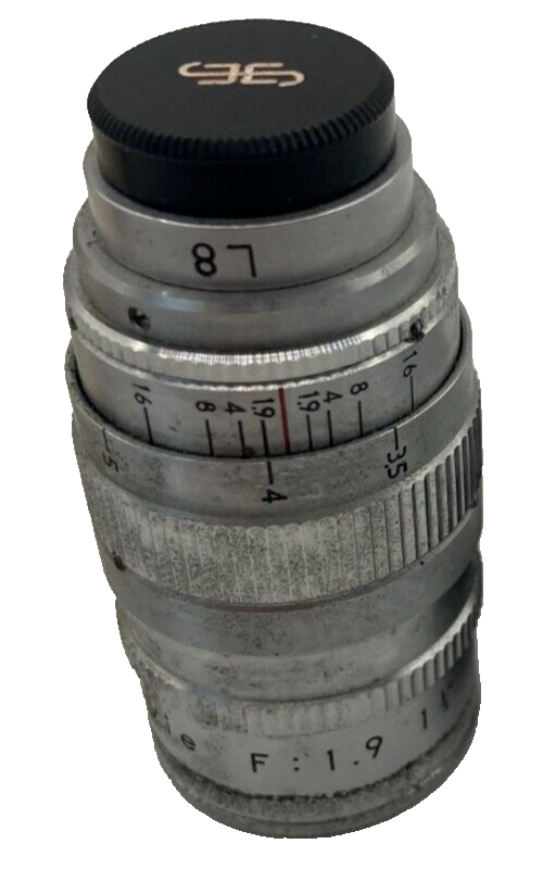 Vintage Sun Tele Telephoto Camera Lens For 8mm Movies F: 1.9 1 1/2”