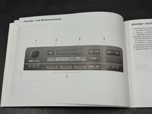 Manual De Usuario BMW 3er E46 Radio Reverse RDS C42 Autoradio 0155095 - Imagen 5 de 5
