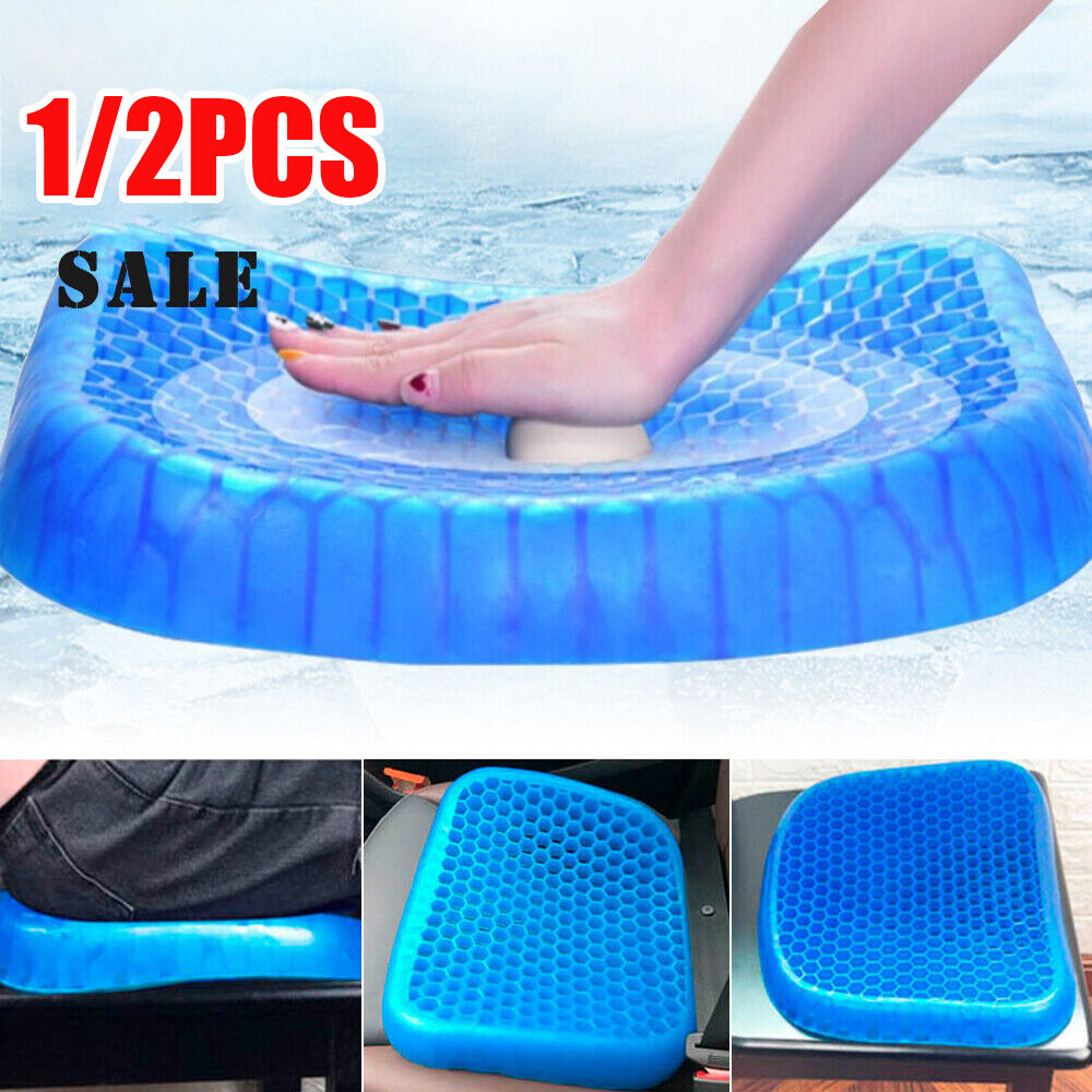Gel Seat Cushion For Lower Back Pain Pressure Relief Office Wheelchair