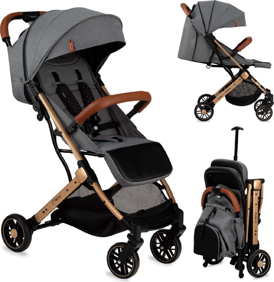 MoMi ADELLE passeggino per bambini a partire da 6 mesi (fino a 22 kg), pieghevole con