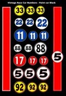 Race Car Numbers - Can Am - F1 - SCCA Black 1/32nd Scale Slot Car Decals