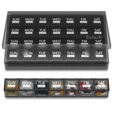 Monthly Pill Organizer 28 Day Pill Box Organized by Week One Month Pill Case BK