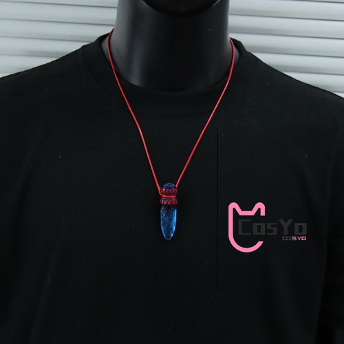 Princess Mononoke Necklace Cosplay Hime Amulet Blue Wolf Fangs Accessories Props - Picture 5 of 6