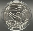 1 oz Silver Edvard Munch Masters Of Art The Scream BU .999 Pure Fine Limited