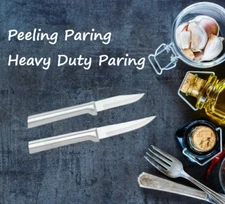 Rada 2 pc Set Peeling Paring and Heavy Duty Paring (Silver Handle) New !!