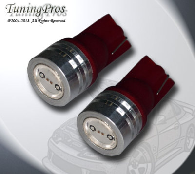 2pcs of T10 Wedge LED Map Light High Power Red Light Bulb One Pair 194 2825