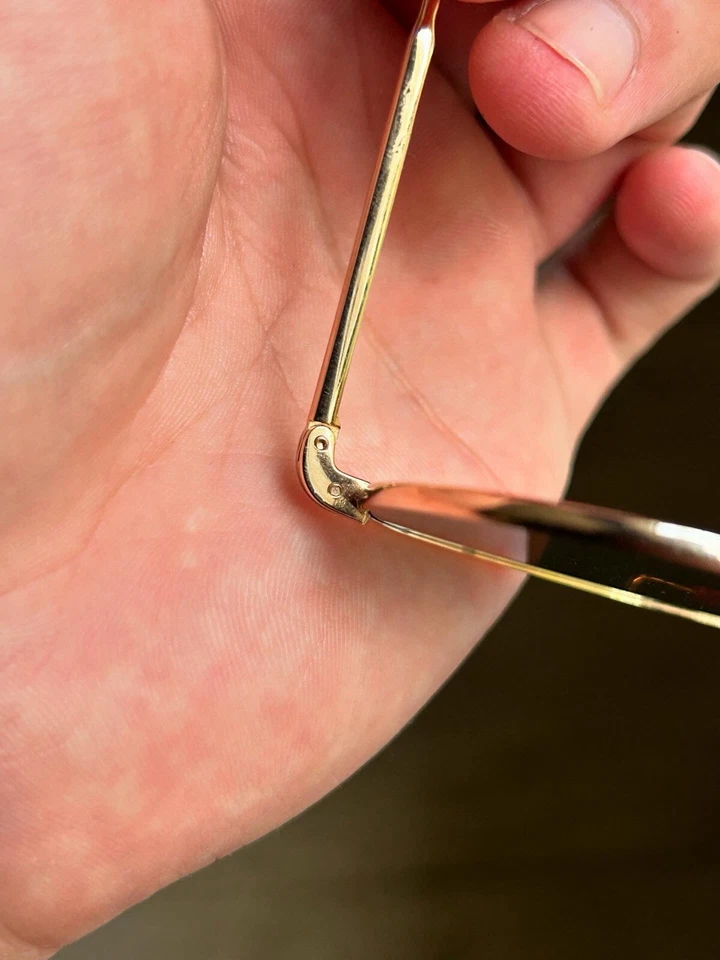 Gafas Thom Browne New York de metal dorado ovaladas doradas espejadas modelo TB 015 Ltd Foto 3 de 4