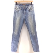 Joe's Jeans Womens Skinny Ankle Jeans Size 26 Light Blue Distressed Raw Hem