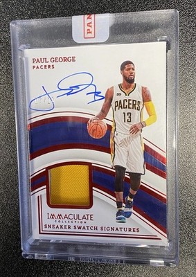 2022-23 Panini Immaculate Paul George Sneaker Swatch Signatures