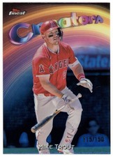 2025 Topps Finest Creators Mike Trout #C-22 Blue Refractor /99 Angels