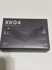 ProtoArc Foldable Compact Keyboard, XK04 Portable Bluetooth Keyboard Blue - NEW