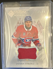 Upper Deck Ultimate Collection Jayden Struble Rookie #182 Jersey /599 Canadiens