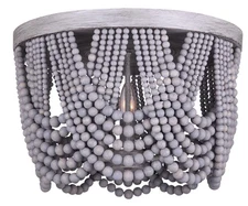 Canarm Solana 3-Light Semi-Flush Mount Ceiling Light, Gray Metal Fixture