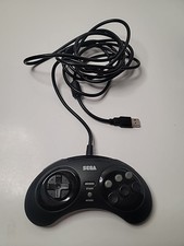 Retro-Bit Official Black Sega Saturn Controller Pad  USB-A, Tested Works