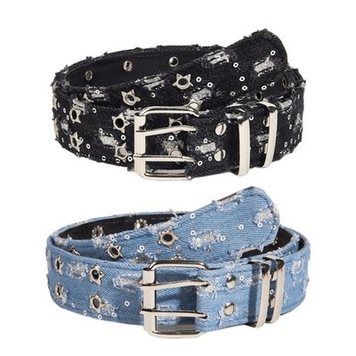 Women Waist Chain Belly Chain Belt Western Grommet Belt Belly