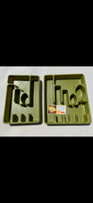 NOS Vintage Rubbermaid Silverware Utensil Holder Tray Avocado Green 2921 & 2922