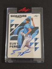 2023 Leaf Signature Series Eury Perez #BA-EP1 1/1 Auto Miami Marlins Rookie RC
