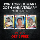 1982 Topps K Mart 20th Anniversary #1-44 - YOU PICK - Complete Your Set