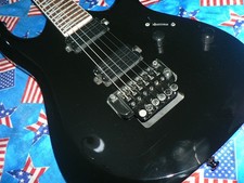 AWESOM IBANEZ RGD320Z , JET BLACK , LOCKING TREM, LOW ACTION , FULLY SET UP !