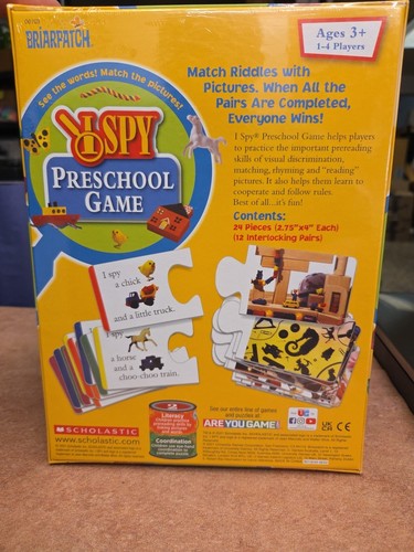 I Spy Preschool Game Scholastic 1-4 Players - Brand NEW Sealed - Picture 4 of 8