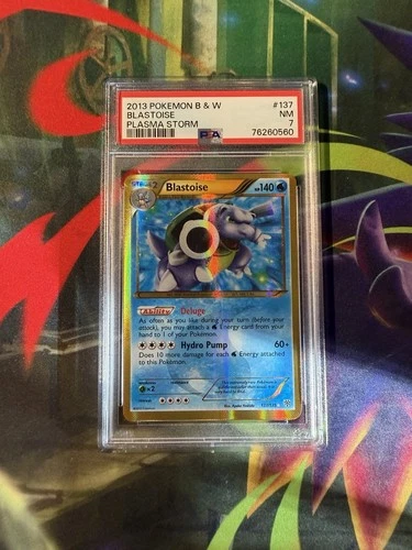 Pokemon PSA 7 NM BW Plasma Storm Blastoise 137/135 Shiny Secret Rare