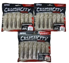 3 Packs Of 6 Green Pumpkin Disco Rapala CrushCity CCMMN35GPD Mooch Minnow 3.5"