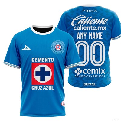 Personalized LIGA MX Cruz Azul Shirt 3D 2024-2025 Home Blue Soccer