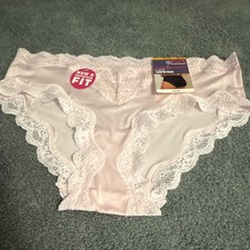 Maidenform Women s Hipster Panties S Pink Solid Lace Trim DMPLCH