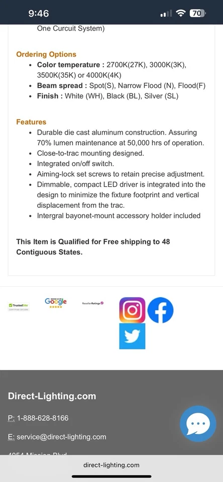 Iluminación de pista Juno T225 negra Foto 3 de 3