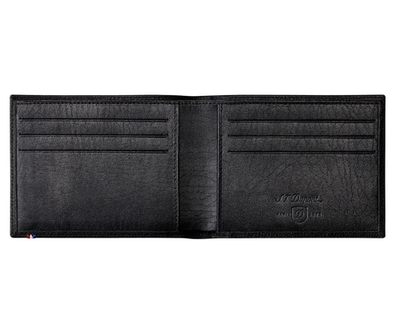 S.T. Dupont Line D 6 Credit Card Wallet, Black Leather, 180260