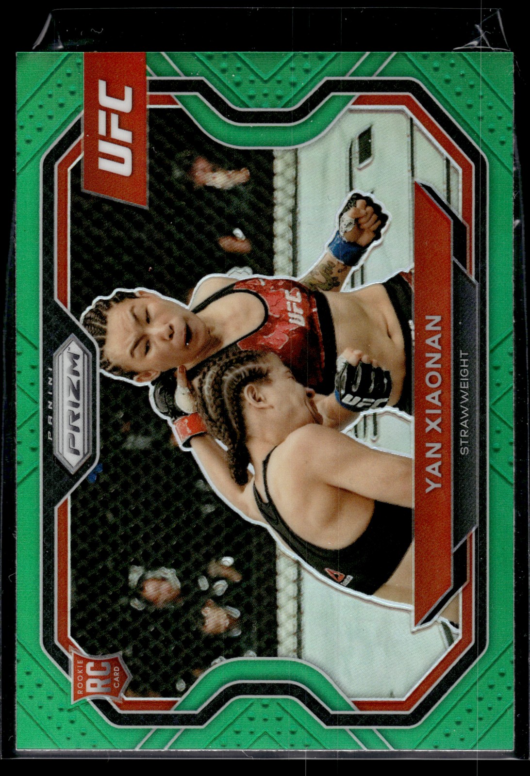 Yan Xiaonan 2021 Panini Prizm UFC Green Prizm Card #169