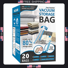 20 Pack Vacuum Storage Bags for Clothes and Bedding