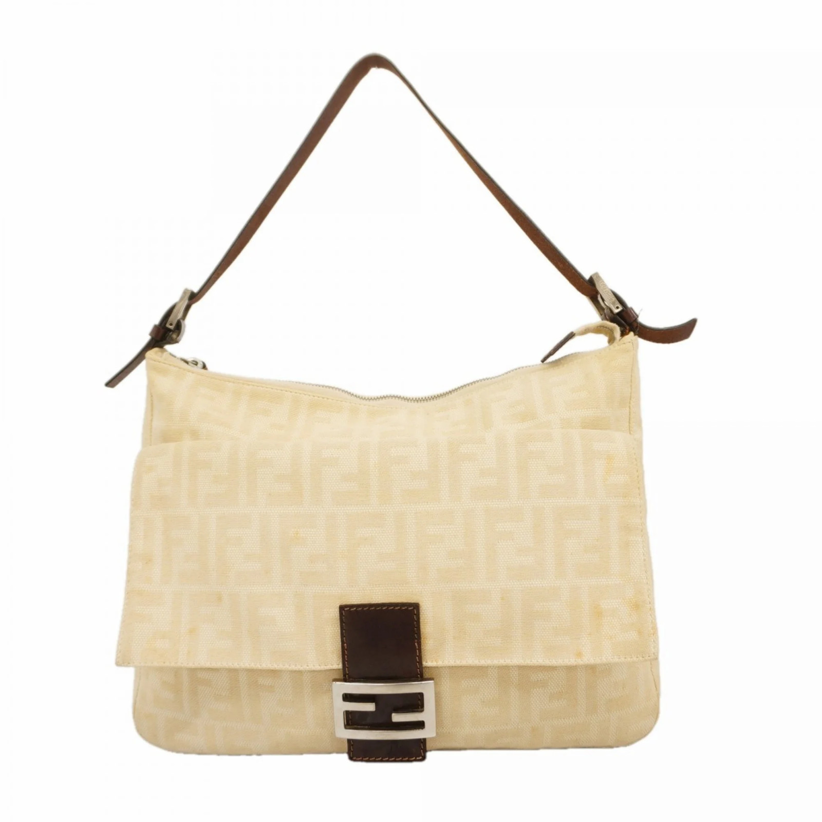 Fendi shoulder bag in Zucca canvas, beige and brown, for women GZl1fg2z