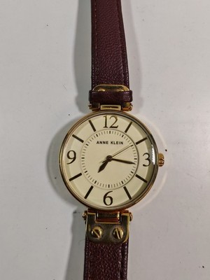 Anne Klein Damenuhr 10/9168 Y121E Leder echt 100ft Wasser