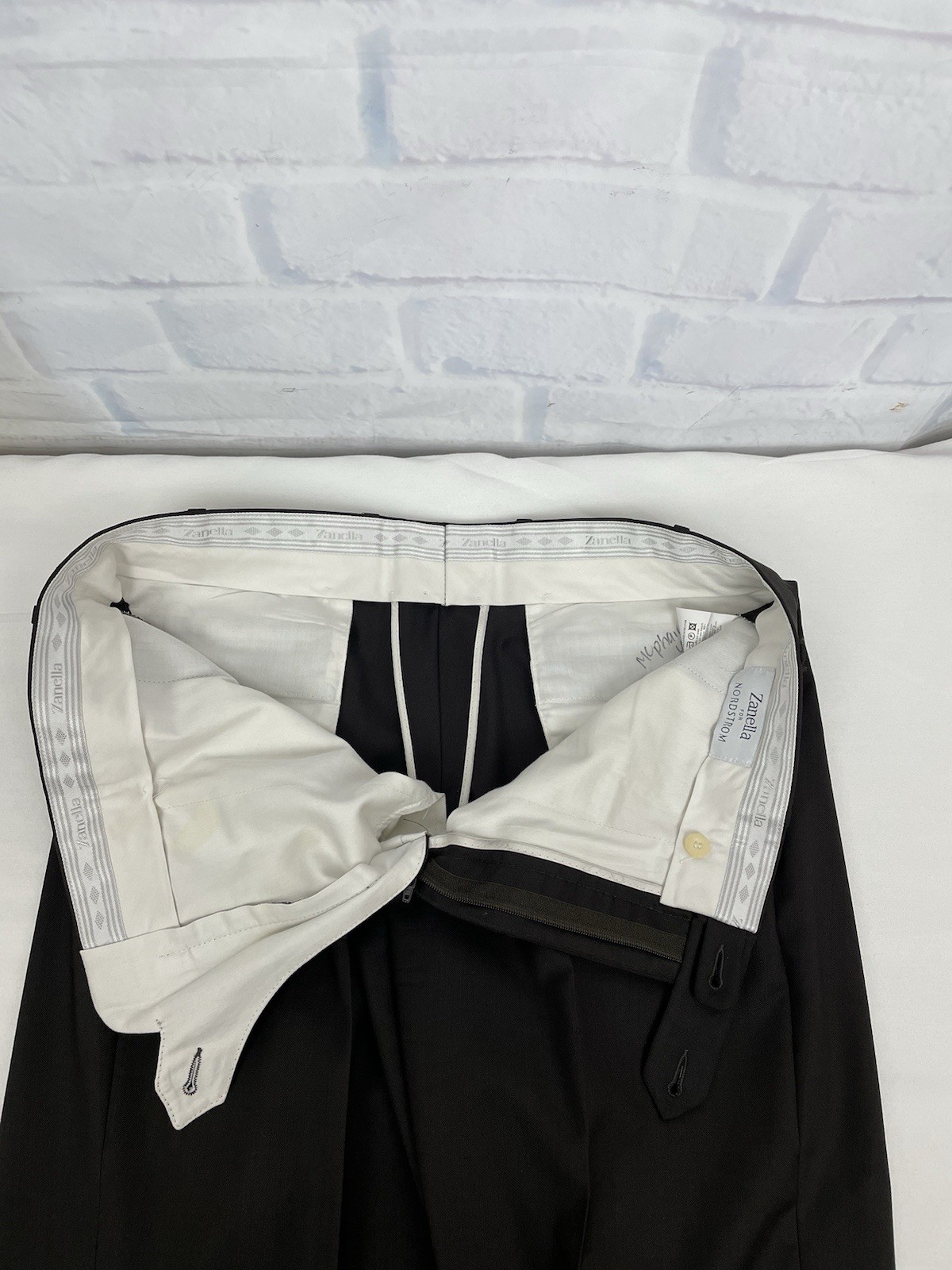 Zanella Devon Men's Solid Wool Brown Flat Dress P… - image 6