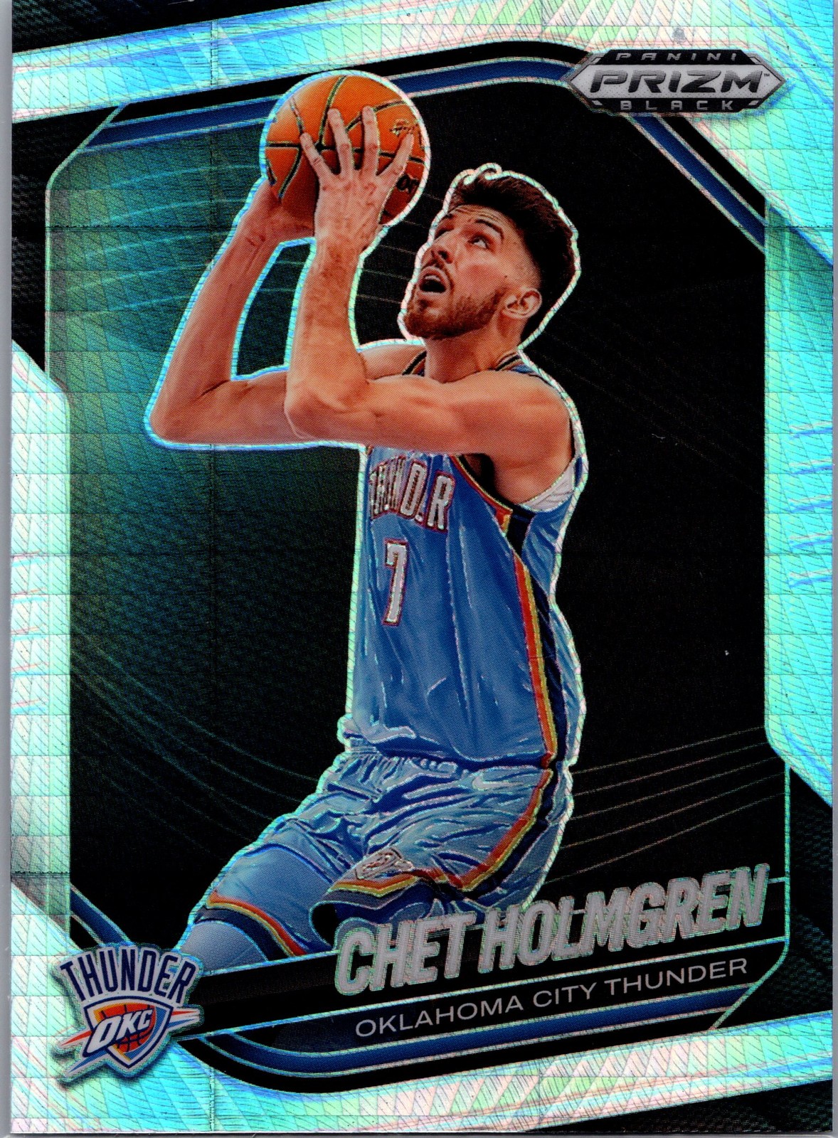 2024-25 Panini Prizm Black #173 Chet Holmgren Hyper Prizms